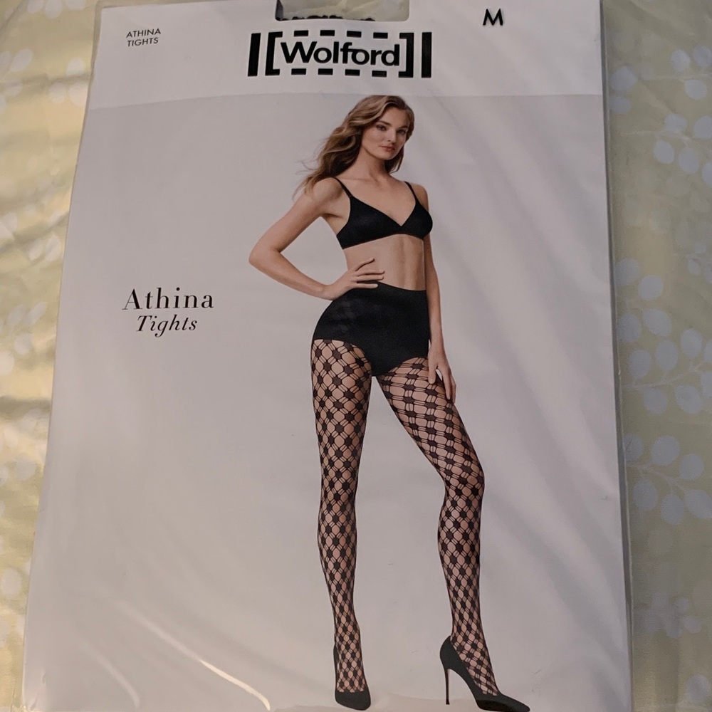 Wolford Athina Black Patterned Tights
